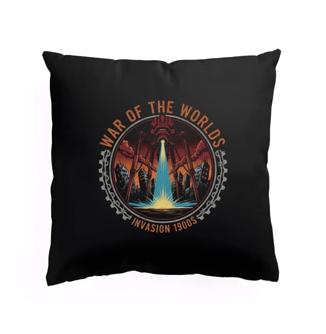 Vankúš Vintage Apokalypsa Tripodov A Ničenie Mest War Of The Worlds Invázia