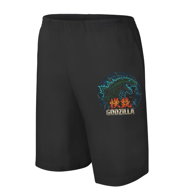 Pánske/detské kraťasy Godzilla Nočná Elektrický Hnev Nad Mestom Skáza