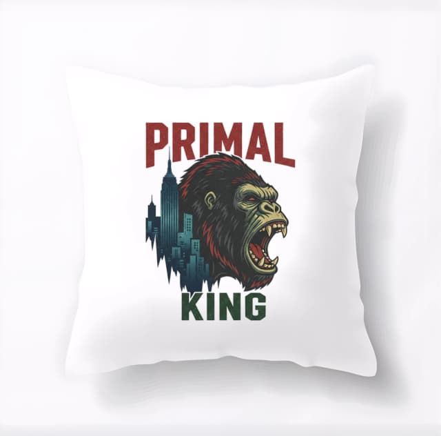 Vankúš Primal King Divoký Opičí Kráľ Mesta V Nočnom Svetle