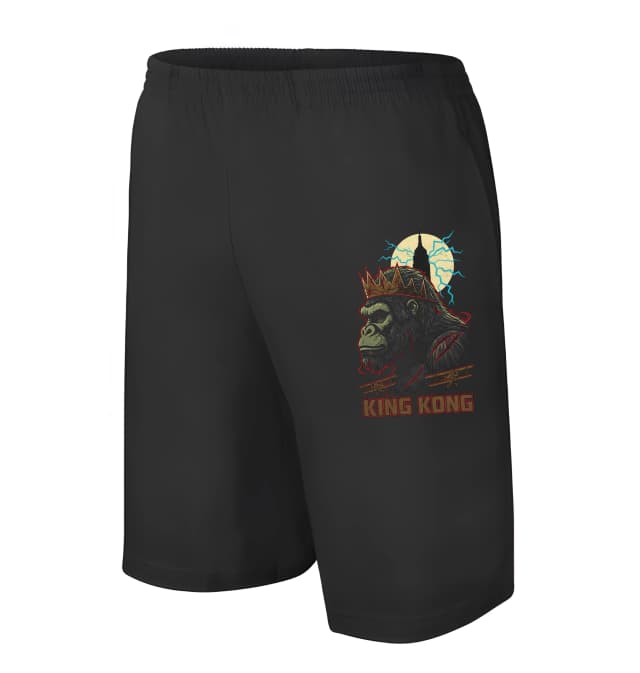 Pánske/detské kraťasy Kráľovský King Kong S Korunou Šrámy A Mesačnými Bleskami