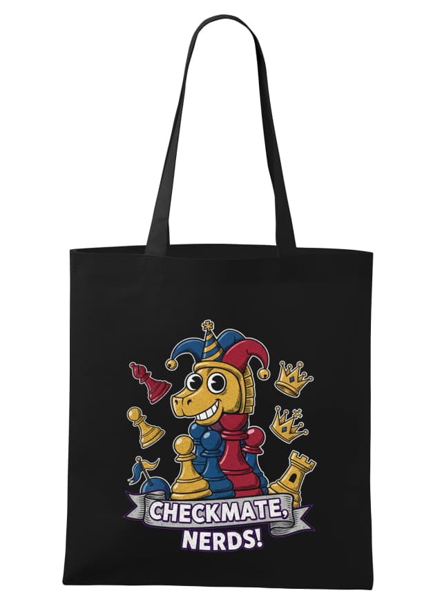 Nákupná taška Veselý Šachový Jazdec Checkmate Nerds Vtipná Hra