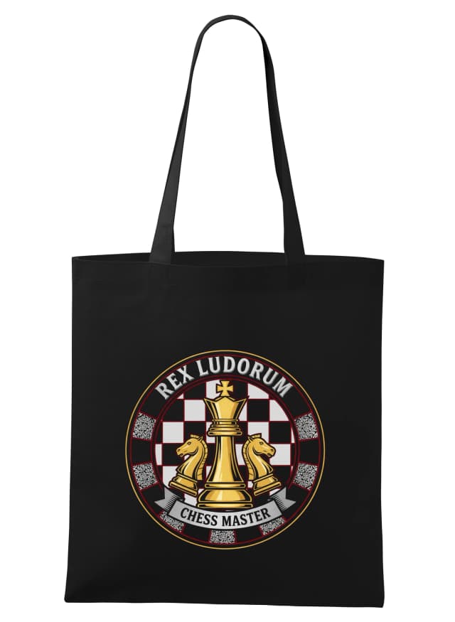 Nákupná taška Zlatý Kráľ Šach Rex Ludorum Chess Master Víťaz