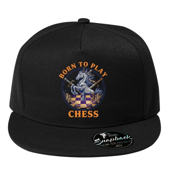 Snapback Šachový Jazdec Zrodený K Boji S Rytierskymi Mečmi