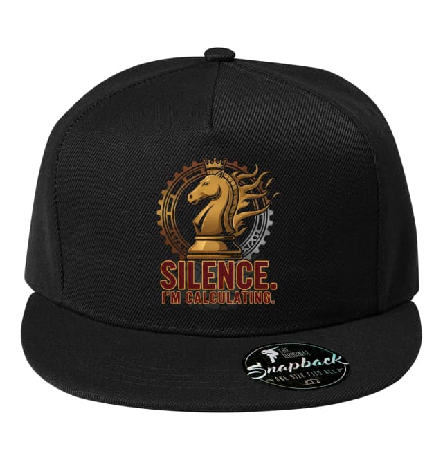 Snapback Tichý Šachový Jazdec Kráľovský Výpočet Z Ocele A Plameňov