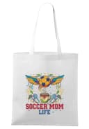 Nákupná taška Život Soccer Mom Káva Kľúče Krídla A Zápasy
