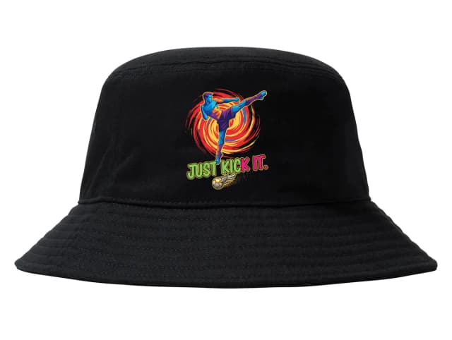 Klobúčik Futbalový Vír Farebného Kopu Plný Energia Just Kick It