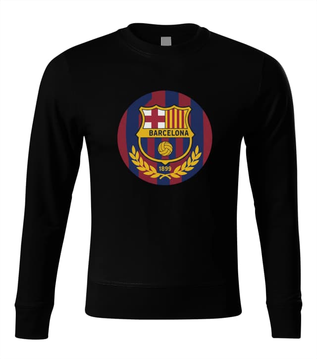 Mikina bez kapucne Legendárny Znak Barcelona Pruhy Lopta A Vavrínové Dedičstvo