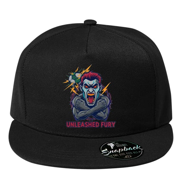 Snapback Rozzúrený Futbalový Upír S Blesky A Ostnatým Drôtom