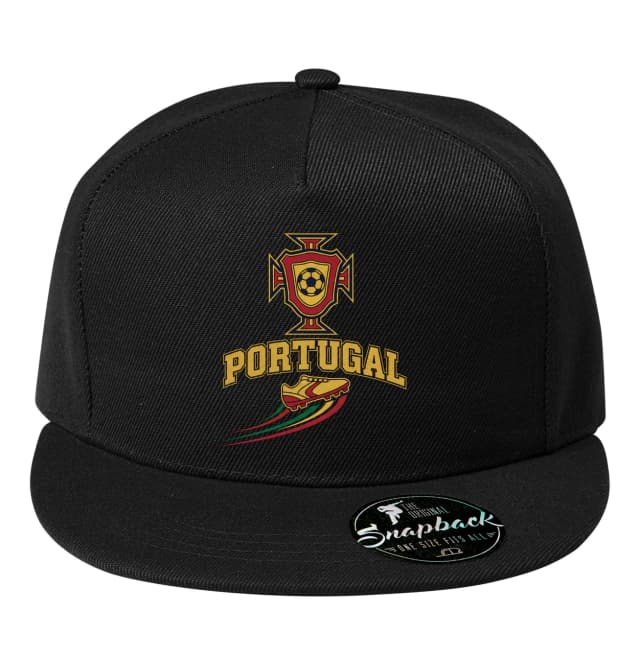 Snapback Portugal Zlatý Futbalový Emblém Retro Kopačky A Národná Hrdosť