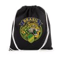 Vak na chrbát Divoký Brasil Futbalový Tiger Vo Zelenožltom Štíte