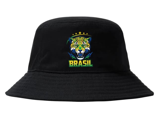 Klobúčik Divoký Jaguár Brasil Zlatý A Zelený Futbalový Emblém Sily
