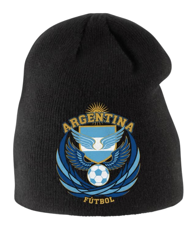 Detská zimná čiapka Argentína Futbalový Erb Okrídlený Lopta Slnko A Sila Národa