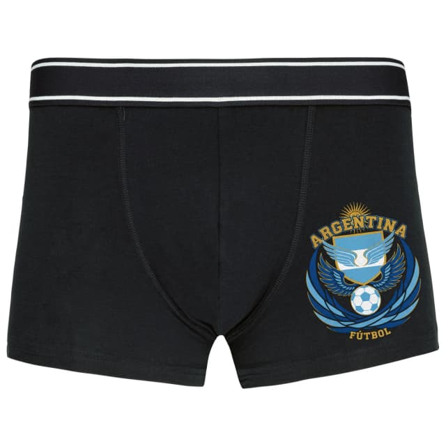 Boxerky Argentína Futbalový Erb Okrídlený Lopta Slnko A Sila Národa
