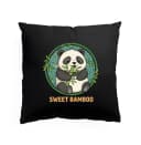 Vankúš Roztomilá Panda Jej Bambus Sweet Bamboo Čarovná Ilustrácia Plná Lásky