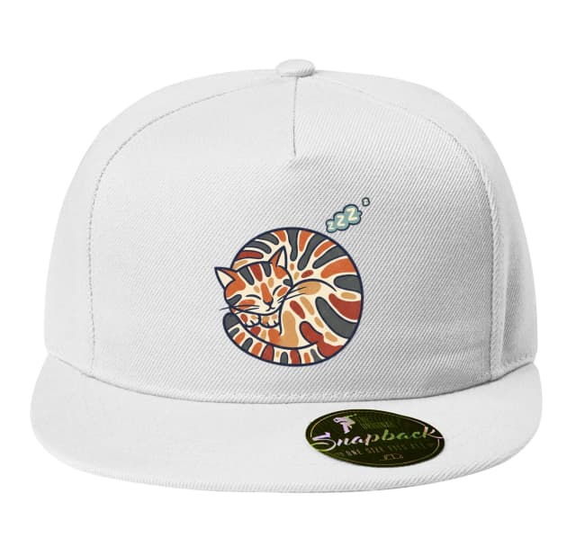 Snapback Spiace Pruhovaný Mačacie Vír Teplých Retro Farieb A Pokoja