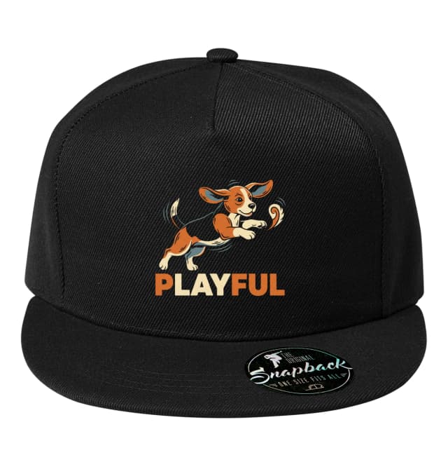 Snapback Hravý Beagle Roztomilé Šteňa Skákajúce S Energiou A Šarmom