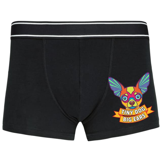 Boxerky Čivava S Veľkými Ušima Tiny Dog Big Ears Dúhová Grafika Plná Energia
