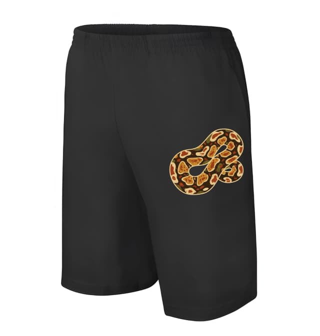 Pánske/detské kraťasy Luxusné Ball Python Vzor Zlaté Škvrny Kamufláž A Teplé Tóny