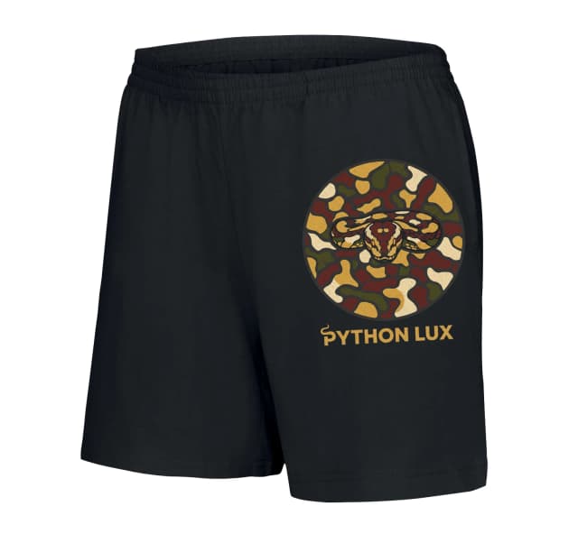 Dámske šortky Nočná Kamufláž Python Lux Exkluzívne Vzory Ball Python V Zemitých Tónoch