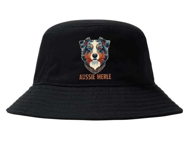 Klobúčik Aussie Merle Moderný Geometrický Portrét S Etno Golierom A Heterochrómiou