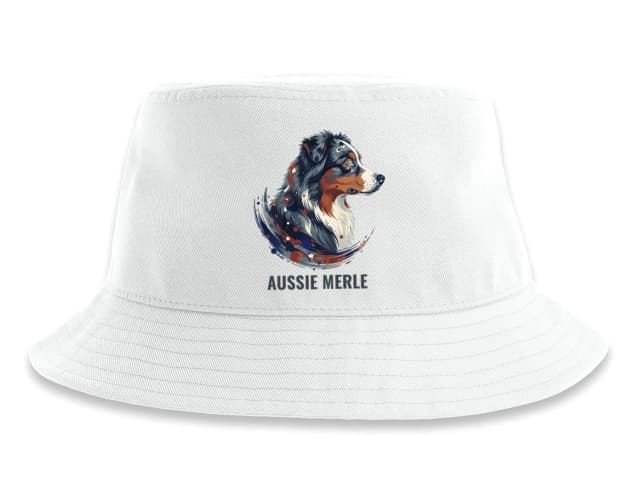 Klobúčik Aussie Merle Dynamický Portrét Modrého Merle S Abstraktnými Šmuhami