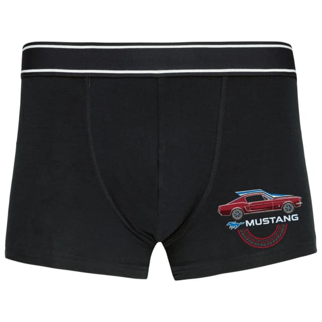 Boxerky Retro Silueta Klasického Mustang Nádych Americkej Sily A Pneumatikové Stopy