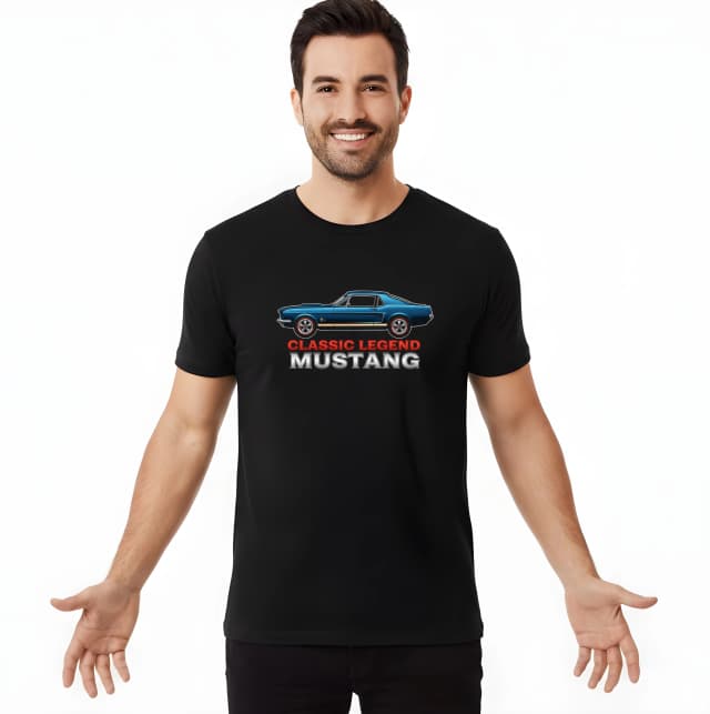 Pánske tričko Ikonický Classic Mustang Legendárne Bočné Profil Pre Zberateľov A Nadšencov
