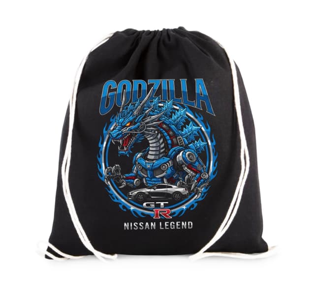 Vak na chrbát Godzilla Gtr Modrý Mechanický Drak Nissan Legenda Rýchlosti A Sily