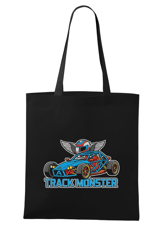 Nákupná taška Okrídlený Track Monster Modrý Okruhový Adrenalín Pre Fanúšikov