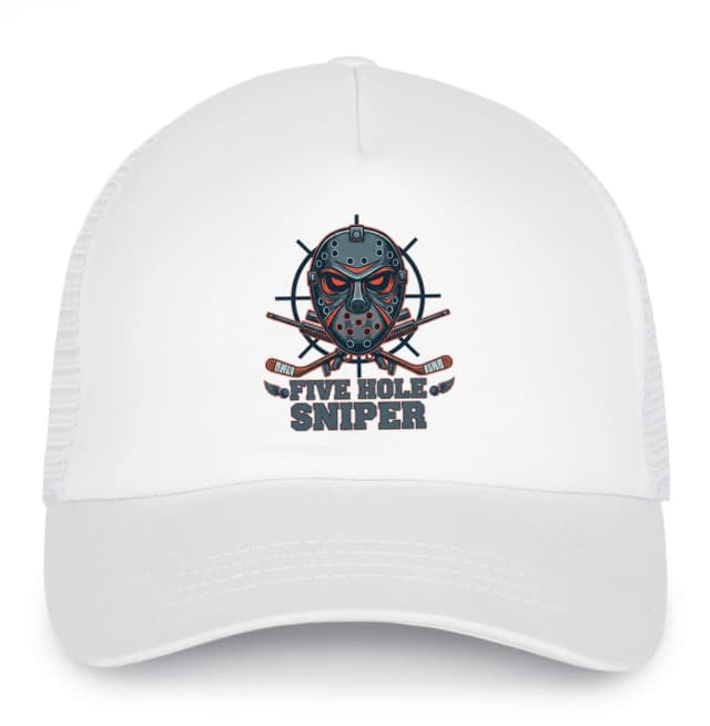 Detská šiltovka Temná Brankárska Maska Five Hole Sniper Hokejový Ostreľovač