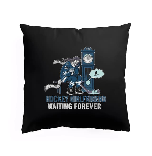 Vankúš Hockey Girlfriend Trpezlivá Priateľka Čakajúce Na Svojho Hráča Naveky