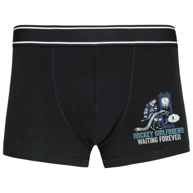 Boxerky Zmrznutý Čas Čakanie Hockey Girlfriend Trpezlivá Hokejová Duša Vo Šále