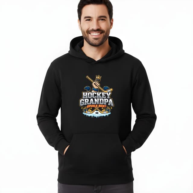 Mikina Dedo Hokejový Kráľ Rozmaznáva Najlepšie Hokejistu A Fanúšikov