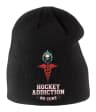 Detská zimná čiapka Hokejová Závislosť Hockey Addiction No Cure Lebka V Plameňoch A Vášeň