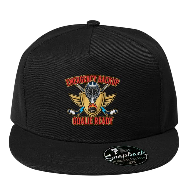 Snapback Núdzový Záložný Brankár Pripravený Legendárnej Emergency Backup Goalie