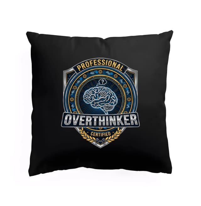 Polštář Profesionální Přemýšlivec Certifikovaný Overthinker Pro Nekonečné Přemýšlení