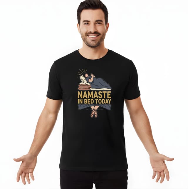 Pánské tričko Namaste V Posteli Dnes Pořádný Odpočinek Pro Duši
