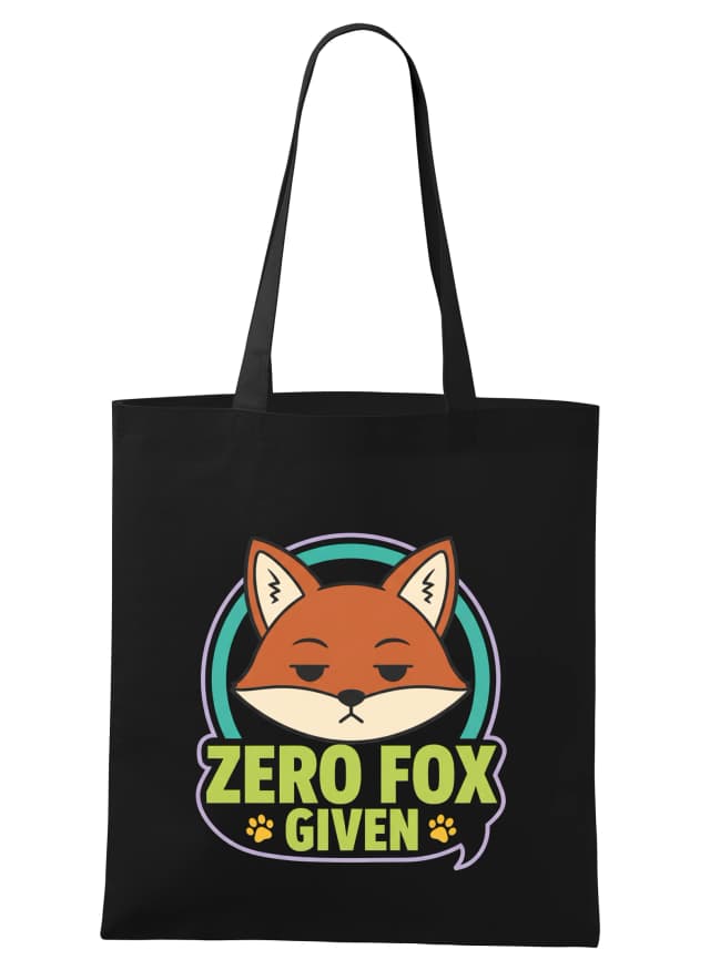 Nákupní taška Roztomilá Liška Zero Fox Given  Sarkastický Motiv Pro Drzé