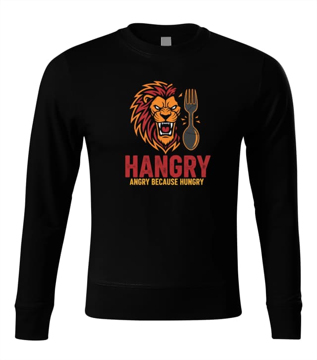 Mikina Hangry Zúrivý Lev Hnev Spôsobený Hladom