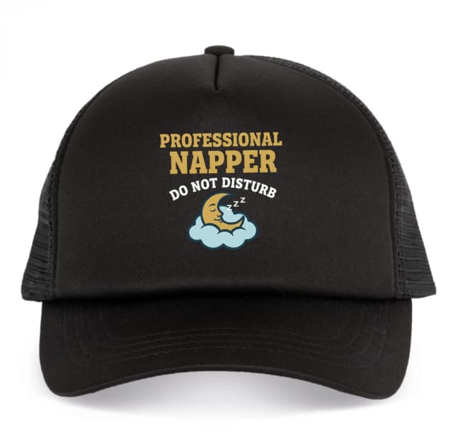 Trucker čiapka Profesionálny Driemač Professional Napper Nevyrušovať Hlboký Spánok