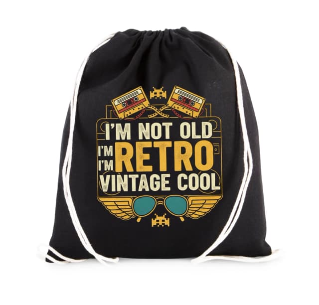 Vrecko Nie som Starý Som Retro Vintage Cool Kazety Krídla A Pixelová Nostalgia
