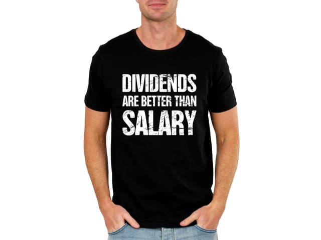 Pánske tričko dividendy sú lepšie ako výplata