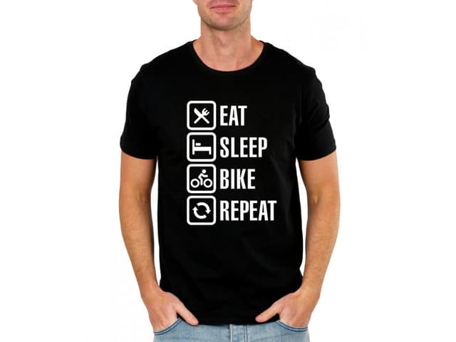 Pánske tričko Eat Sleep Motorcycle Repeat