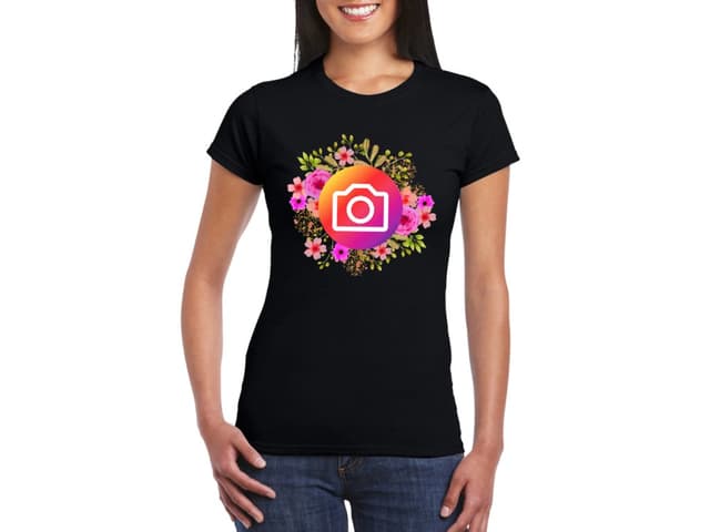 Dámske kvetinové Instagram tričko