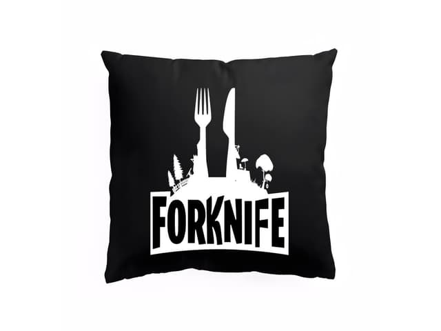 Fortnite paródia vidlička a nôž vankúš