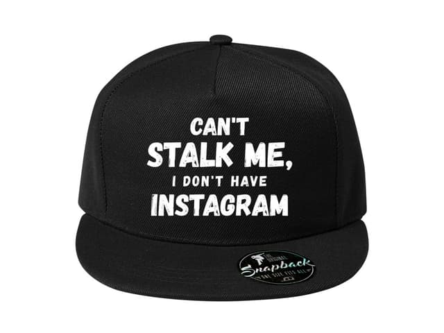 Snapback Nemôžeš ma sledovať, nemám Instagram
