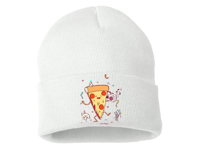 Pletená zimná čiapka Pizza párty