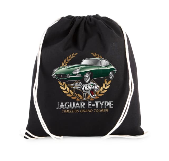 Vak na chrbát Jaguar Etype Nadčasová Ikona Zelená Klasika A Divoký Šarm