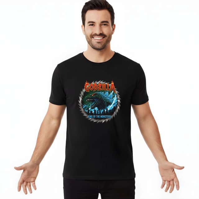 Pánske tričko Godzilla King Of The Monsters Kráľ Plameňov A Vĺn Nad Mestom