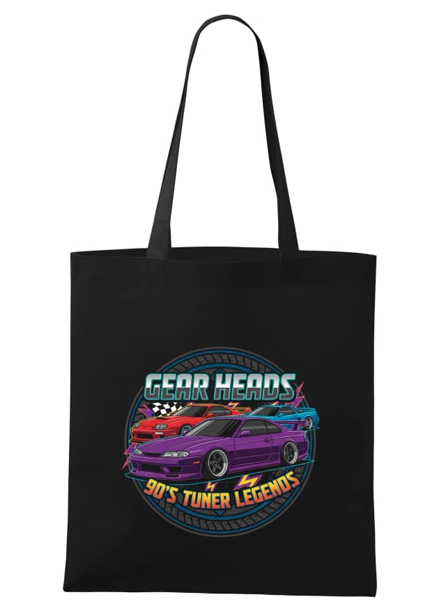 Nákupná taška Gear Heads Ikonické 90s Tunerové Legendy Mestských Pretekov A Ulíc